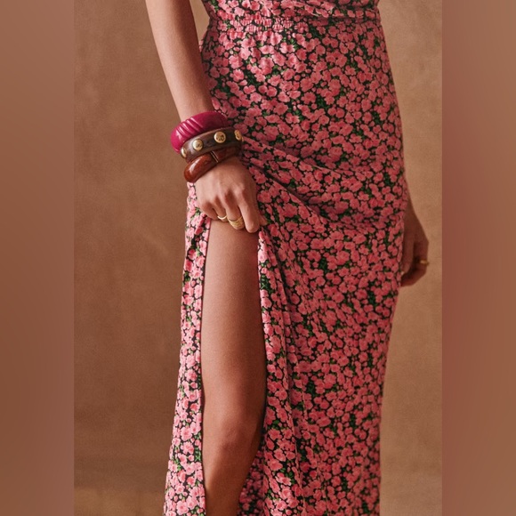 SÉZANE Luce Dress Solidarity Creation Pink Floral Organic Cotton NWT - Picture 2 of 9